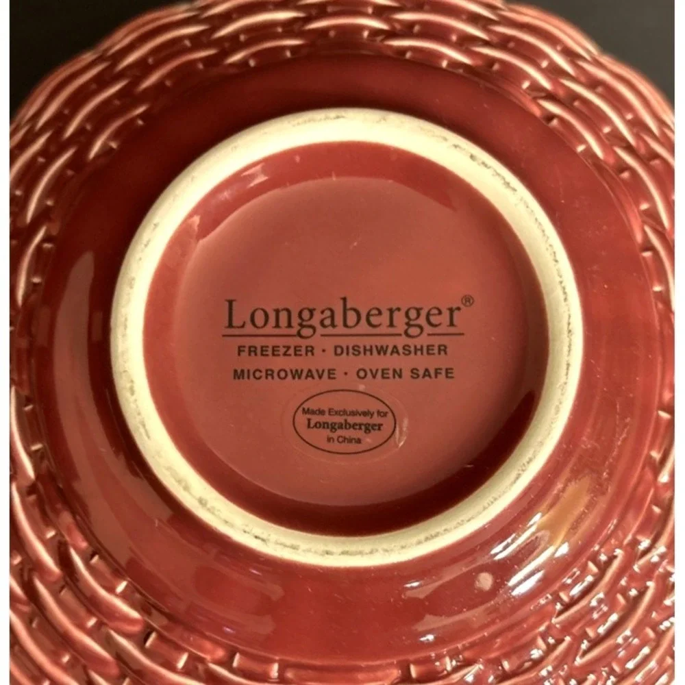Longaberger Ceramic Mixing Serving Bowl 9